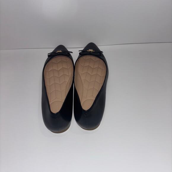 COACH Annabelle Black Leather Flats Size 10 - Picture 5 of 15